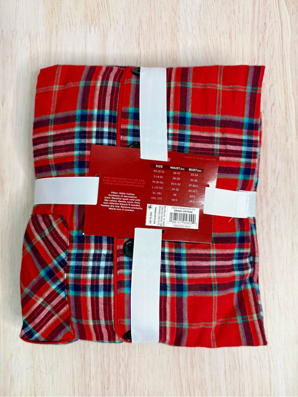 Wondershop Red Plaid Kids Pajama Set - Picture 2 of 2